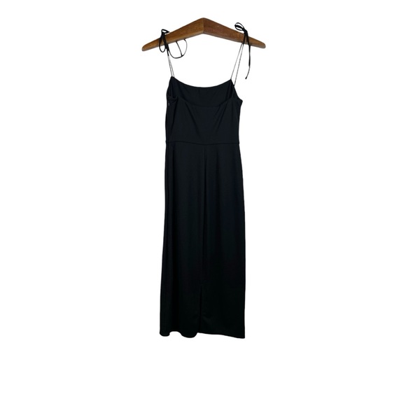 LPA Tank Midi Dress Black Tie Straps Cocktail Sleeveless Size S - Picture 7 of 12